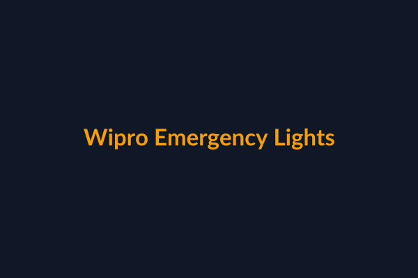 Wipro Emergency Lights available at Raguveer Electric Talala